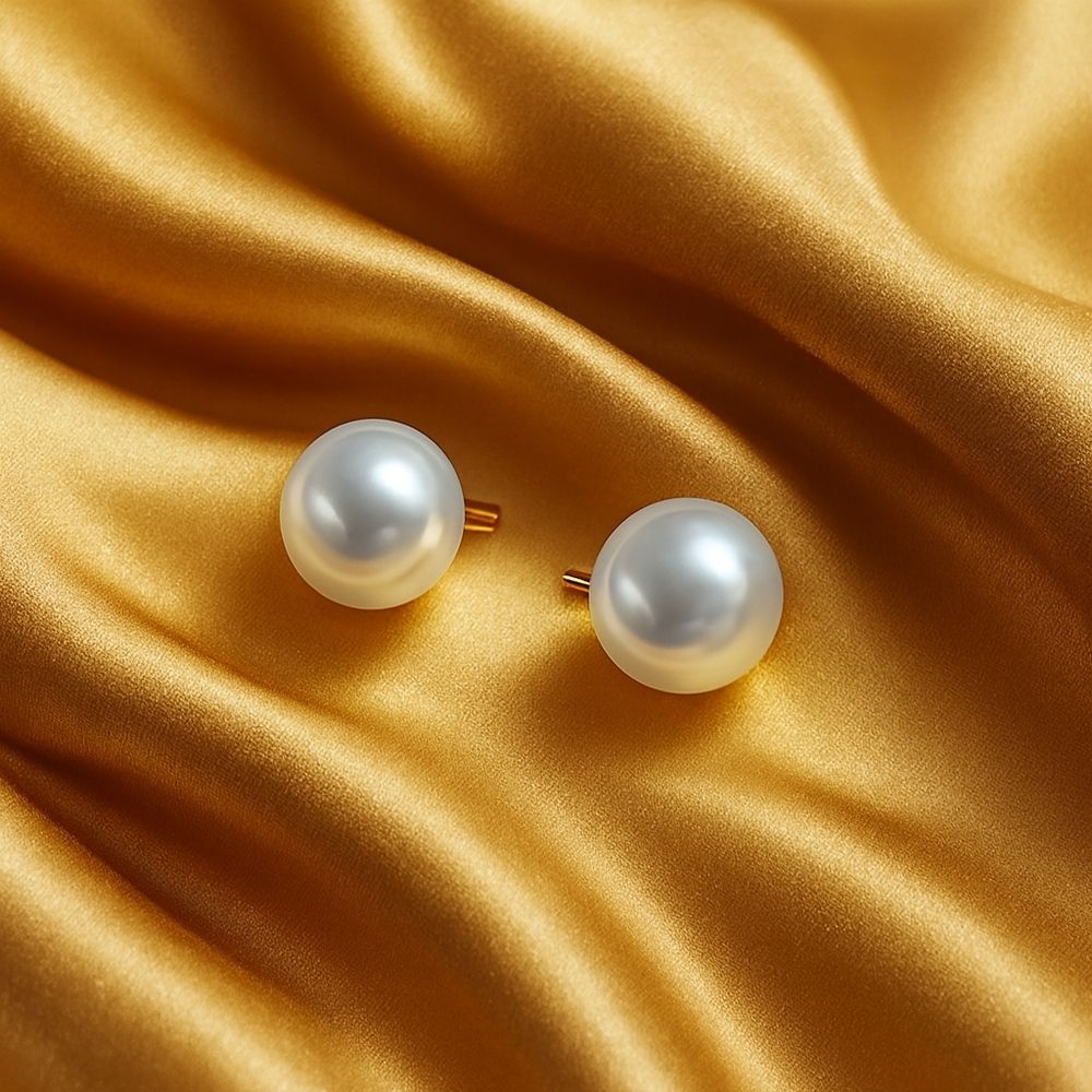 Elegant Faux Pearl Stud Earrings Classic Timeless Women Fashion Studs Jewelry